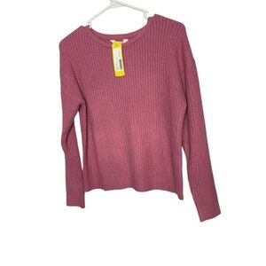 Bixby Nomad the drop shoulder pullover sweater Pink - Large